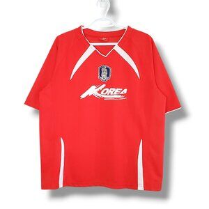 Vintage Korea Football Association Soccer Jersey Red Size L